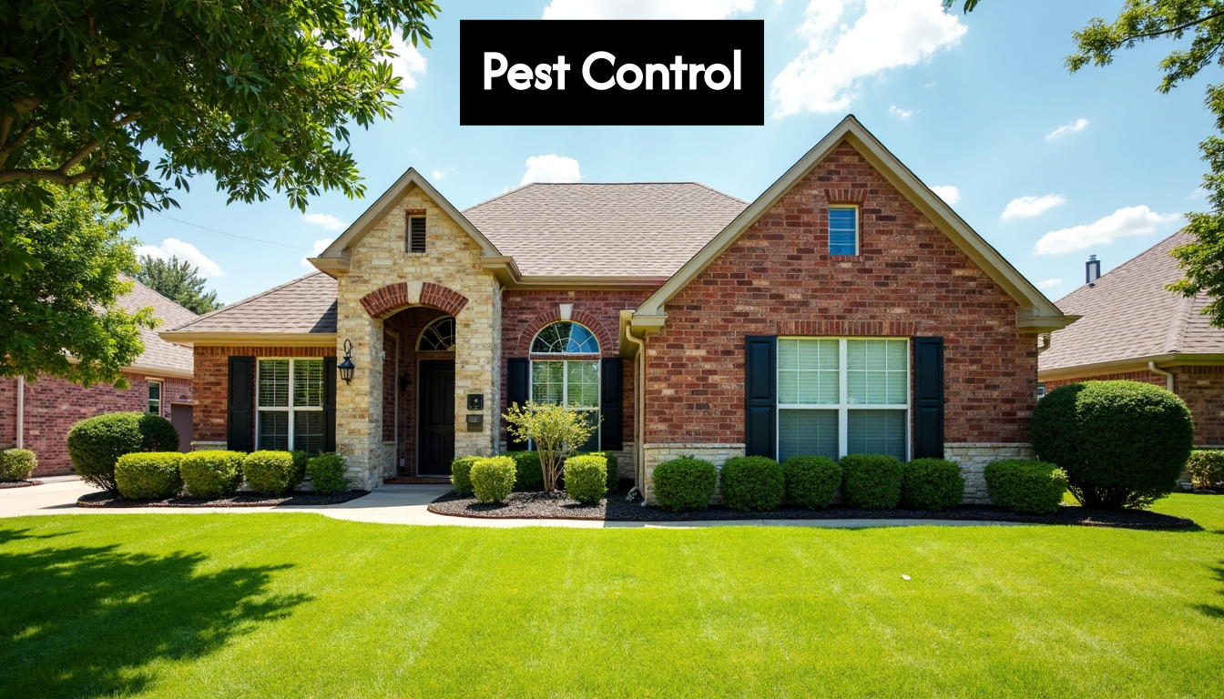How Often Should Pest Control Be Done in Texas Homes? Texas suburban home with yard and landscaping